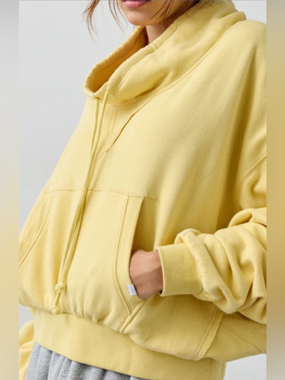 Out From Under Hear Me Out Drawstring Mock-neck Pullover NWOT